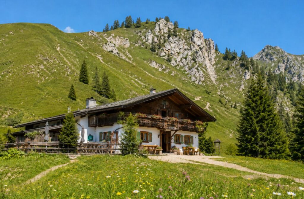 Radio Alpenwelle Berghütte Symbolbild KI-generiert